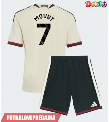 Lacne Dětský Futbalové dres Manchester United Mason Mount #7 2026-27 Krátky Rukáv - Tretina (+ trenírky)